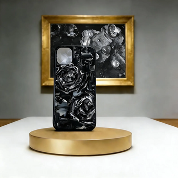 デコデン デコ電 手描き花柄油絵スマホケース｜抽象アート・立体質感・iPhone galaxy 全機種対応