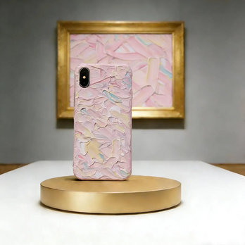 デコデン デコ電 手描き油絵スマホケース｜抽象アート・立体質感・iPhone galaxy 全機種対応