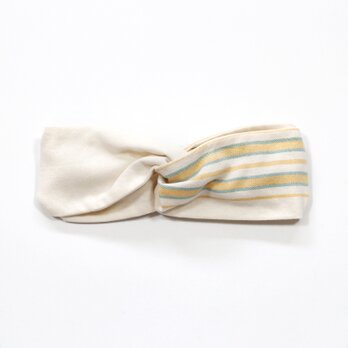 淡い彩り、優しい風合い。キコイのヘアターバン 幅広 ふっくら ボリューム ヘアターバン