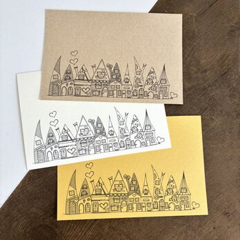 甘〜い♡家イラストポストカード　3枚