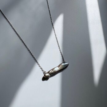 稀少なグレーケシ淡水パール ネックレス