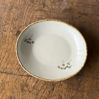 オーバル皿　クズの花