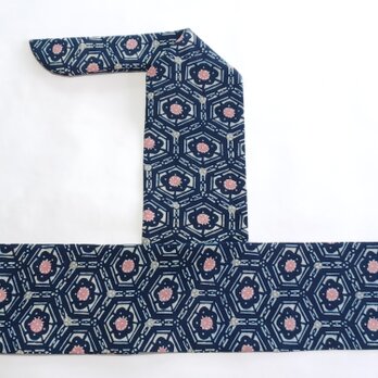 弓巻き 亀甲に梅模様 小紋