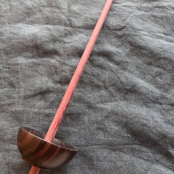 紡ぎ独楽・椀 縞黒檀＆パープルハート