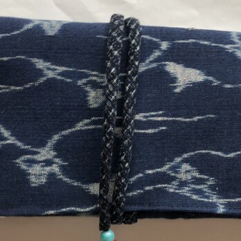 ８６０５　絵絣の着物で作った和風財布・ポーチ