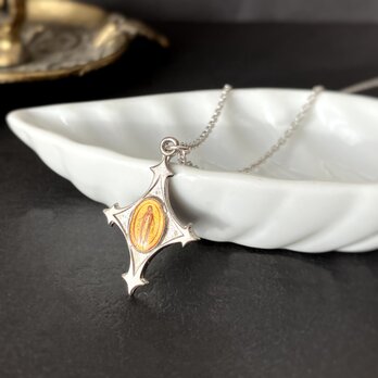[フランス製 メダイ] croix necklace silver*sapphire