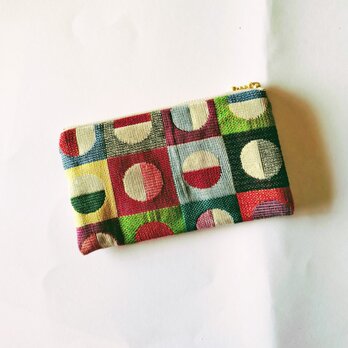 オランダ生地　サークル　スクエア　半月のポーチ　（MS)コスメ入れ　カード入れ