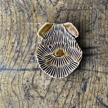 彫顔豆皿　イヌ  2