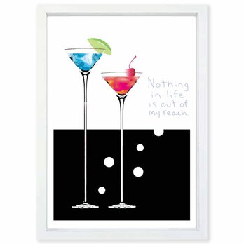 長すぎるグラス　カクテル　送料無料 　あらゆるお部屋のポスター　イラスト　アートポスター　アート/sei検索新着順　3971