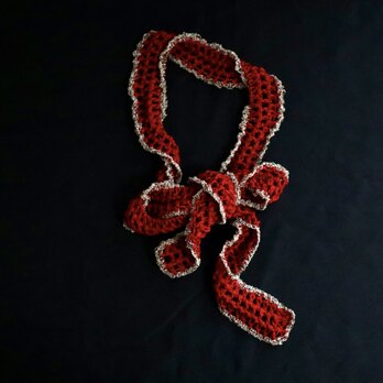 strawberry Rim knit scarf【バレンタイン限定】