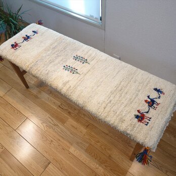 ペルシャ ギャッベ ミニランナー ラグ　118x40（上38 下39）㎝　ラクダ　生命の木　RJ15819