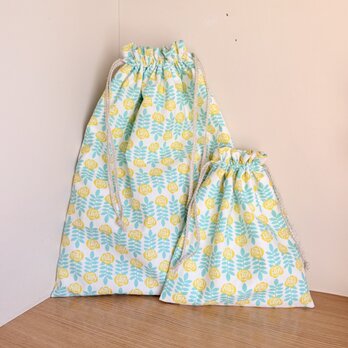 巾着2つセット（デコレクションズ・フラワー）