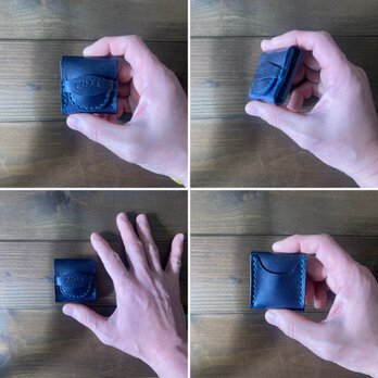 ピックケース・ネイビー(糸・ターコイズブルー)