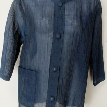 ８６０８　麻の着物で作ったジャケット