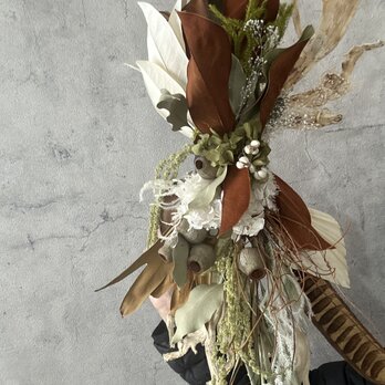 縦と斜めに楽しむワイルドフラワーの壁掛け