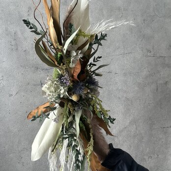 ブラウンリーフと長もち素材の壁掛け