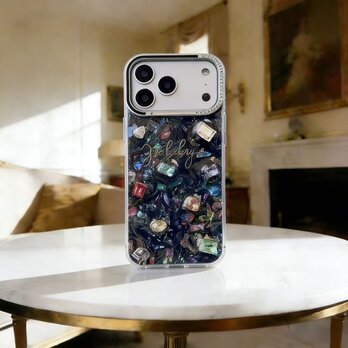 デコ電 ハンドメイド  キラキラビジュー スマホケース 韓国風 Galaxy Pixel iPhone 全機種対応