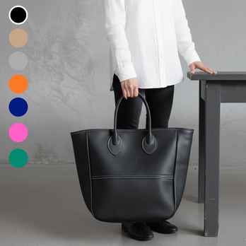 大容量 本革トートバッグ｜横40×縦40cm｜A4・PC対応｜シンプルで上質な大型レザーバッグ