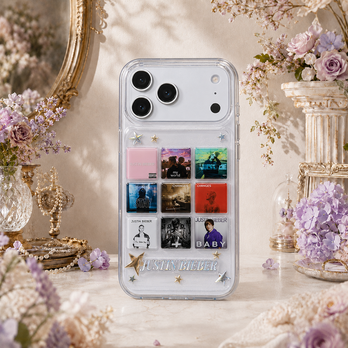 推し活クリアスマホケース 韓国風アルバムアート iPhone Android全機種対応