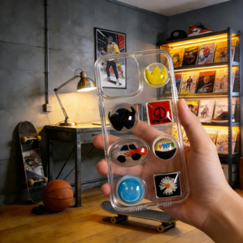 個性的クリアスマホケース ユニークデザイン クリアタイプ アート感覚 韓国風 Galaxy Pixel iPhone 全機種対応