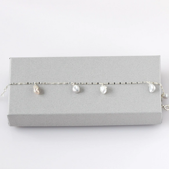 春光のゆらぎ ― シルバーケシパール ステーションブレスレット SV925