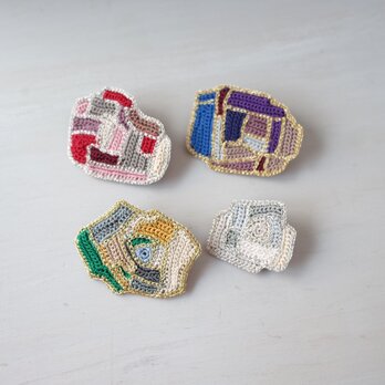 七宝モザイクブローチ（Lサイズ）