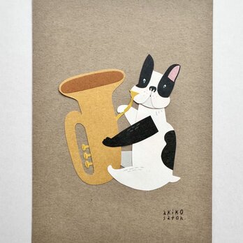 「どんな音かな」切り紙原画作品