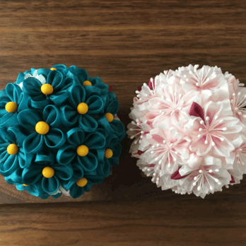 桜橘（朱色台）雛飾り