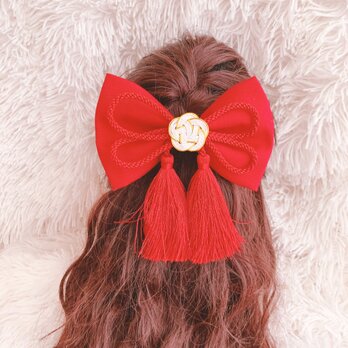 水引☆リボン☆卒業式髪飾り☆袴ヘア☆振袖ヘア☆お祭り髪飾り☆着物☆タッセル☆リボン☆成人式髪飾り☆結婚式☆卒業式☆七五三ヘア