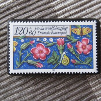 ドイツ　花切手ブローチ10758