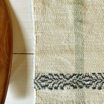 手織りリネン&コットン　ハンカチ