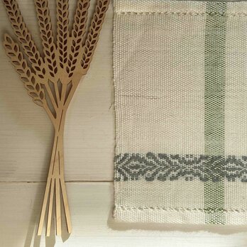 手織りリネンドイリー