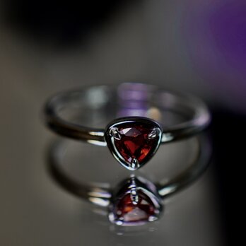 RG10-159 シルバー 宝石質 非加熱 輝い ピジョンブラッド スピネル リング ミャンマー産 フリーサイズ 指輪