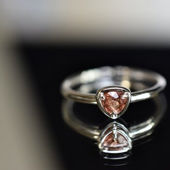 RG10-160 シルバー 非加熱 樺色 スピネル リング ミャンマー産 フリーサイズ 指輪 金属アレルギー対応