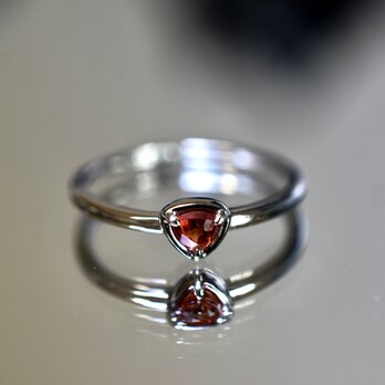 RG10-161 シルバー 宝石質 非加熱 金樺色 スピネル リング ミャンマー産 フリーサイズ 指輪