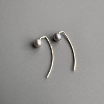 【sv925】ラインパールピアス