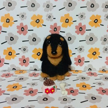 羊毛フェルト ダックスフンド ぬいぐるみ