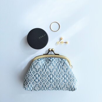 手織りミニパース〈blue round cross〉