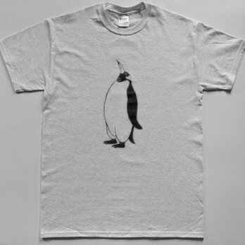 ペンギンＴシャツ、penguin, 半袖シャツ、グレーの画像