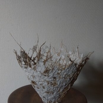 ペーパーマシェボウル・ススキの穂と再生パルプ