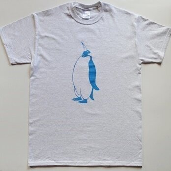 ペンギンＴシャツ、penguin, 半袖シャツ、グレーの画像