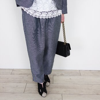 【洗える】【即納】ファンシークロス コットンリネン・ ゆるテーパードパンツ（セットアップ可）｜卒園・卒業式・入学式・結婚式・