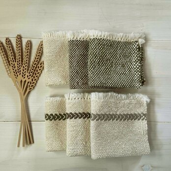 ガラ紡オーガニックコットン　ハンカチ