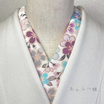 ちりめんの半衿  sakura