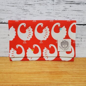 ぴったりが嬉しい！スリム通帳ケース 白鳥