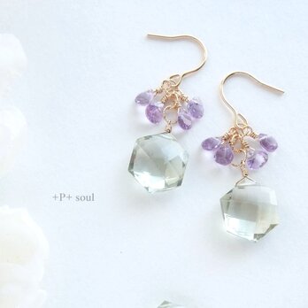 14kgf よくばりアメジストピアス 【AT-610P】