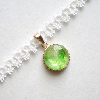 【受注製作】レジンアート　ラウンドモチーフとタティングレースとサテンリボンのチョーカー〈トロイメライ〉