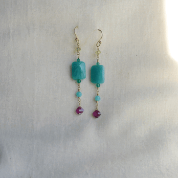 アマゾナイトのピアス