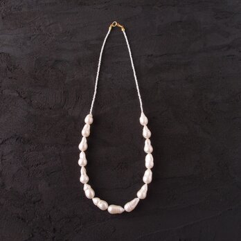 【K14gf】Baby Oyster × Seed Pearl Necklace／ベビーオイスターパールネックレス