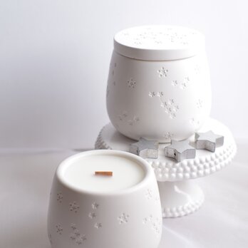 Silent Constellation – 星座模様のジェスモナイト×木芯アロマキャンドル